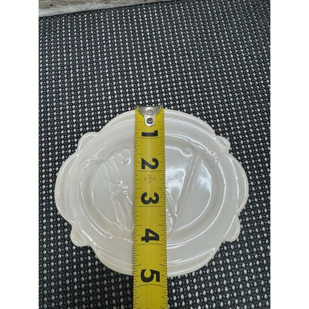 Pottery Barn A-Z Dishes Letter K Tidbit Dish Square Plate Ivory Retired